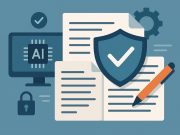 Digital shield protecting company content standards amid widespread AI-generated writing