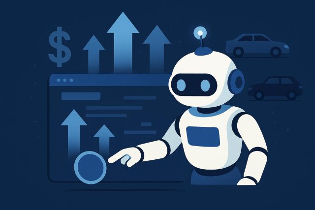 What Is a Traffic Bot (and What Is It Actually Selling You)? Illustration of a digital traffic bot generating automated website visits for online marketing