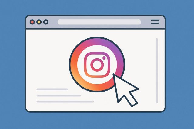 How to Open a Public Instagram Story in a Browser Without a Personal Login Instagram story interface displayed on a computer screen with a web browser address bar visible