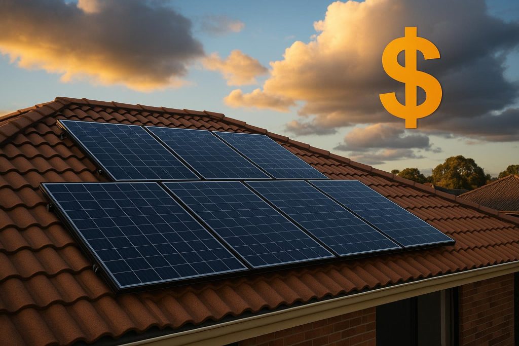 Ballarat house rooftop solar panels installation highlighting rising energy costs and choices