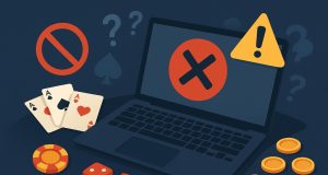 Online gaming site interface highlighting common beginner mistakes and gameplay elements