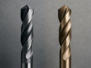 Carbide vs. Cobalt Drill Bits: Which One Belongs in Your Shop? Carbide and cobalt drill bits side by side on a workshop table for comparison