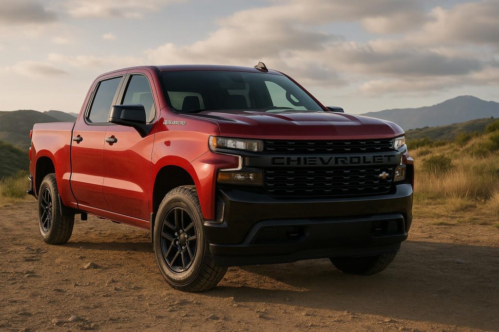 Chevrolet Silverado truck showcasing bold design and advanced features on the road