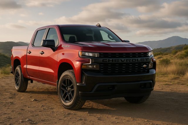 Chevrolet Silverado truck showcasing bold design and advanced features on the road
