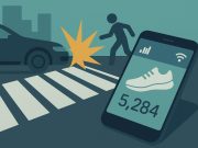 The Pedometer Knew You Were Walking: How a Pedestrian’s Phone Sensors Are Becoming the Deciding Evidence in Crosswalk Crash Cases Smartphone displaying step count data on a crosswalk, highlighting evidence in crash cases