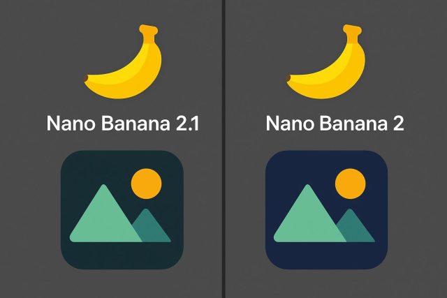 Nano Banana 2.1 vs Nano Banana 2: What Changes for Image Editing? Nano Banana 2.1 and Nano Banana 2 interface comparison for advanced image editing features