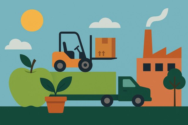 The Business Case for Building Healthier Supply Chain Workplaces Modern distribution warehouse with organized shelves promoting healthy supply chain workplaces