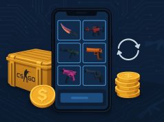 CS2 skin trading and case opening on mobile browser interface, highlighting gaming trend shift