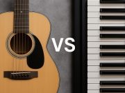Guitar vs. Piano: Which Instrument Is Actually Easier to Learn Online First? Acoustic guitar and keyboard side by side symbolizing online music learning comparison