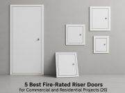 5 Best Fire Rated Riser Doors for Commercial and Residential Projects (2026) Fire rated riser doors installed in a modern commercial and residential building hallway