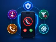 5 Key Security Features Every App to Block Blocked Calls Must Have Mobile app interface showing call blocking, security icons, and privacy protection features
