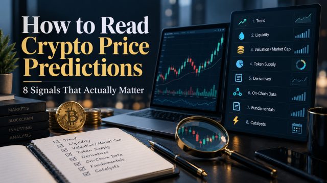 How to Read Crypto Price Predictions: 8 Signals That Actually Matter Image 1 Image 1 of How to Read Crypto Price Predictions: 8 Signals That Actually Matter